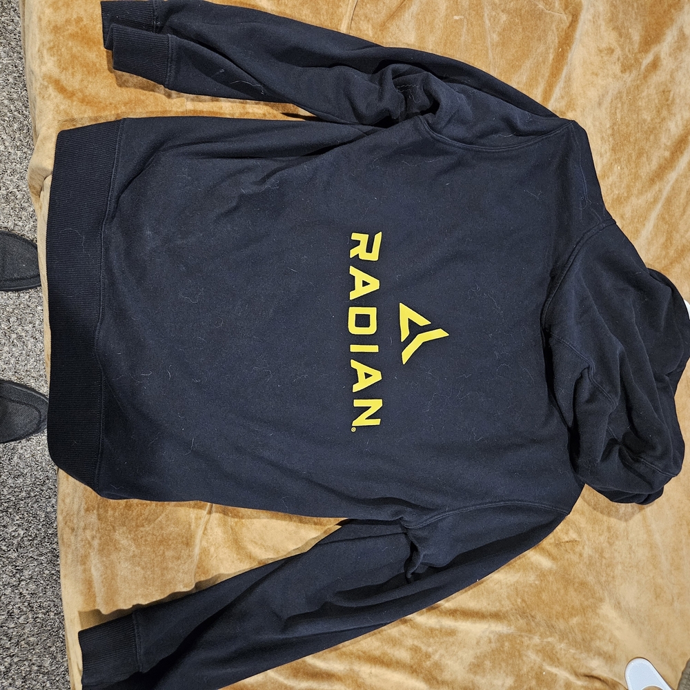 Radian Black Hoodie with Yellow Logo